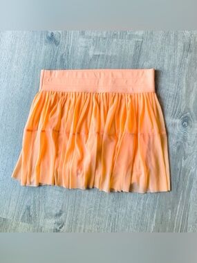 Thrive Peach Pleated Skater Mini Skort Women's Large